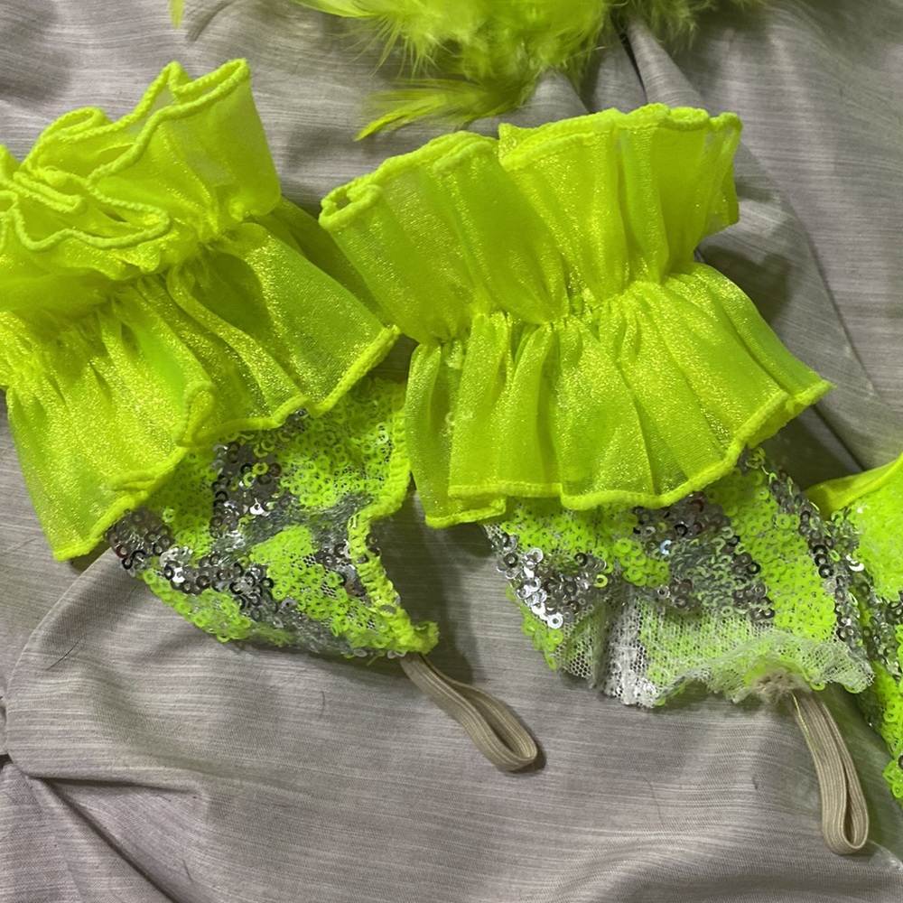 Neon yellow halloween dance outfit by Weissman worn once jazz - Picture 3 of 6